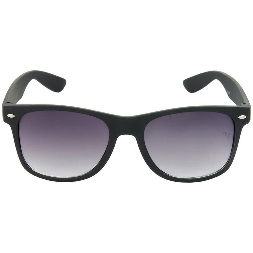 HRINKAR Rectangular And Sports Stylish Sunglasses For Men And Women (Grey And Yellow Lens | Black And Black Frame - HCMB257) With Free Paper 3D Glass view 3