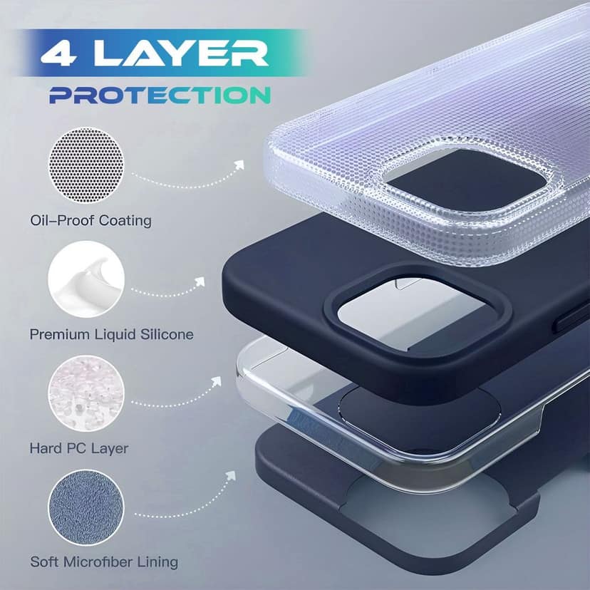 LIRAMARK Liquid Silicone Soft Back Cover Case for iPhone 15 Pro Max (6.7 inch) view 6
