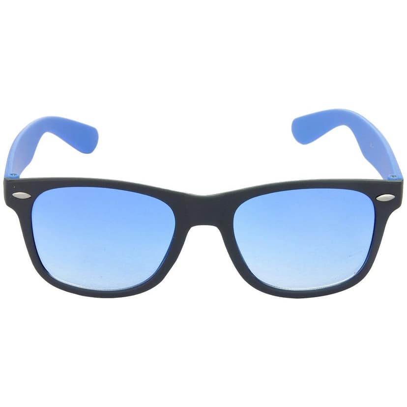 HRINKAR Rectangular Stylish Sunglasses For Men And Women (Grey And Grey Lens | Black And Black Frame - HCMB503) With Free Paper 3D Glass view 3