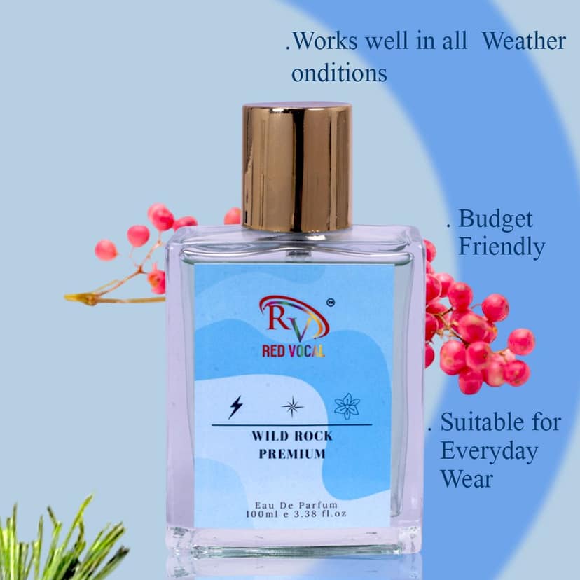 Red Vocal White Oud Luxury with Floral Romance Luxury and Wild Rock Premium Eau de Parfum Combo (Set of 3) 100ml Each view 4