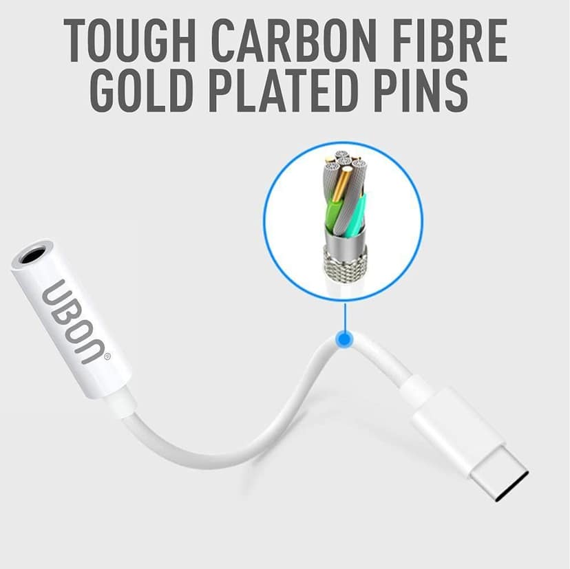 UBON Type-C to 3.5mm Headphone Jack Adapter, for Samsung Galaxy iphone16 view 3