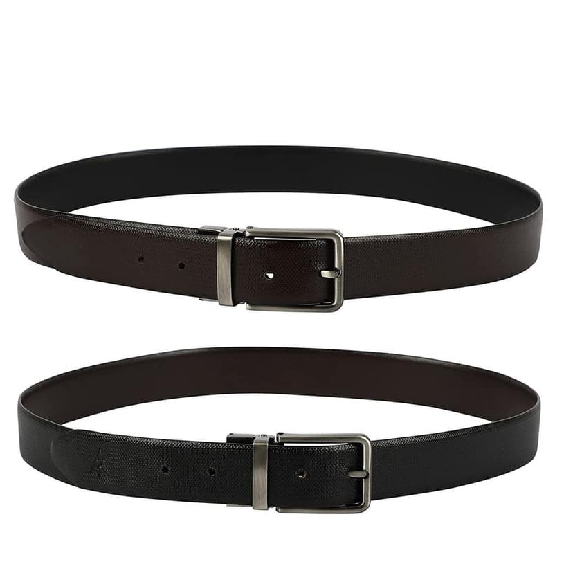 SWHF Premium Genuine Leather Belt for Men with Metal Buckle | Formal Belt | Casual | Black | Durable | Adjustable | Soft | Genuine Leather | (34, Reversible Expresso) view 8
