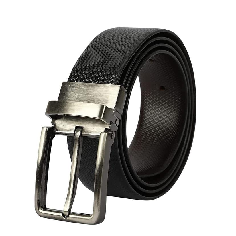 SWHF Premium Genuine Leather Belt for Men with Metal Buckle | Formal Belt | Casual | Black | Durable | Adjustable | Soft | Genuine Leather | (34, Reversible Expresso) view 9