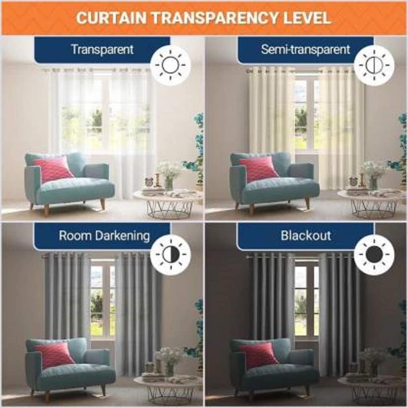 AIRWILL Black Checkered Pattern Cotton 4-Way Dobby Black Designed Long Door Curtains 4x9ft Pack of 2 Pieces view 3