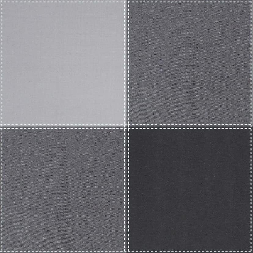 AIRWILL Black Checkered Pattern Cotton 4-Way Dobby Black Designed Long Door Curtains 4x9ft Pack of 2 Pieces view 4