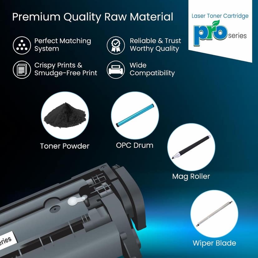 ProDot (PRO H-388 Laser Toner Cartridge for HP CC388A Compatible with HP Laserjet P1007, P1008, P1106, P1108, M1136 MFP, 1213nf MFP, 1216n MFP, M126, M128 view 3