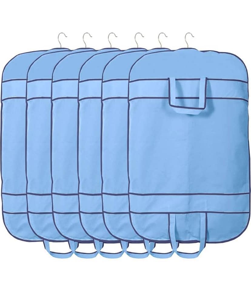 PrettyKrafts Foldable Men's Coat Cover, Blazer Cover, Pack of 6,BlueTrio, Size 60 X 91 CM view 2
