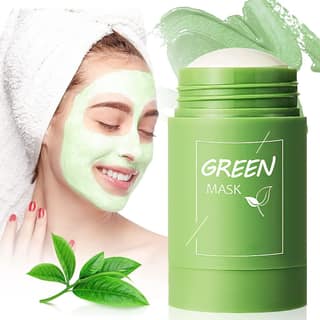 Green Tea Stick Mask - Natural Deep Cleansing Oil Control Acne Treatment Blackhead Remover Face Mask - Solid Mask Stick for Women and Men