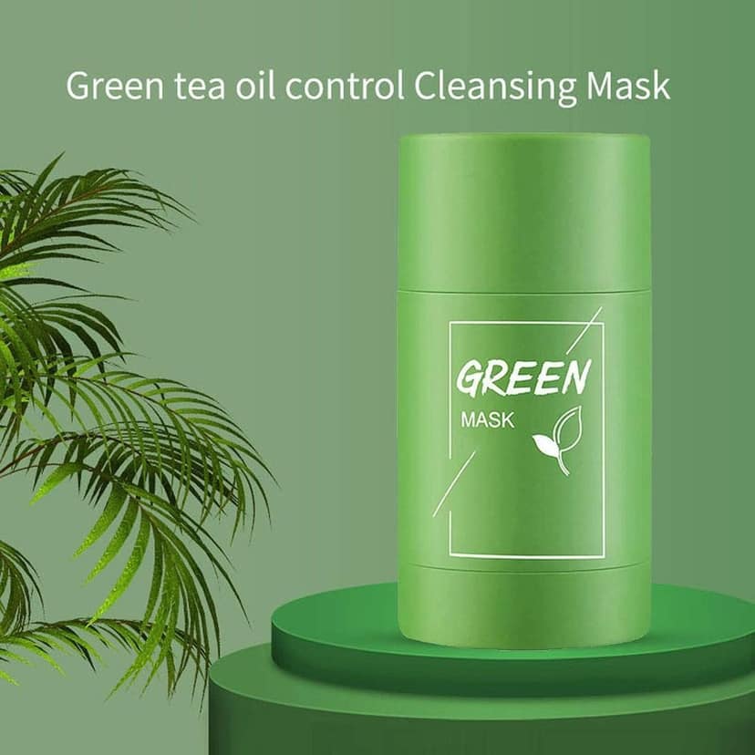 Green Tea Stick Mask - Natural Deep Cleansing Oil Control Acne Treatment Blackhead Remover Face Mask - Solid Mask Stick for Women and Men view 5