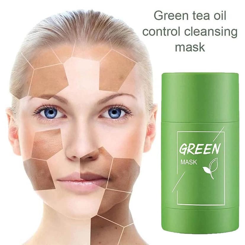Green Tea Stick Mask - Natural Deep Cleansing Oil Control Acne Treatment Blackhead Remover Face Mask - Solid Mask Stick for Women and Men view 6