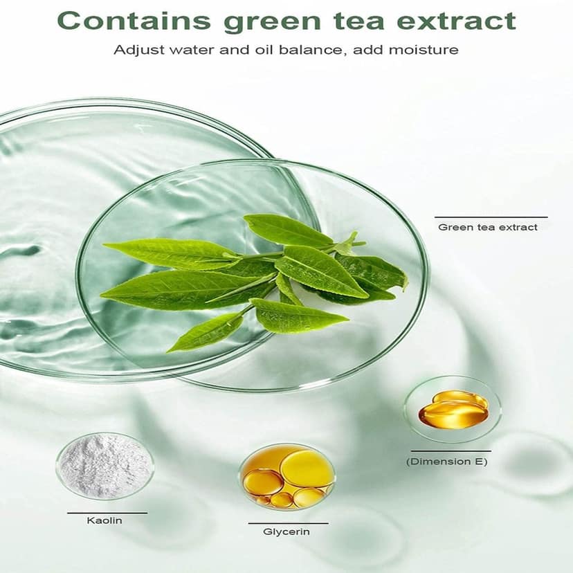 Green Tea Stick Mask - Natural Deep Cleansing Oil Control Acne Treatment Blackhead Remover Face Mask - Solid Mask Stick for Women and Men view 7