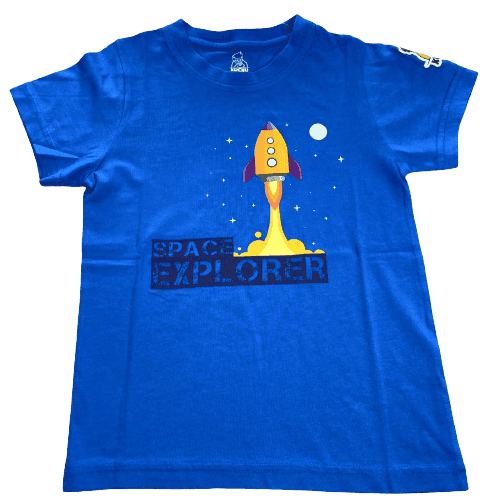 KUCHU Unisex Tshirt (6 Years- 7 Years) | Made of Super Combed Cotton-Modal Natural Fiber Better Than 100% Cotton| Soft & Breathable Fabric| Unique Digitally Printed Design |Vibrant Colour| Space Explorer view 3