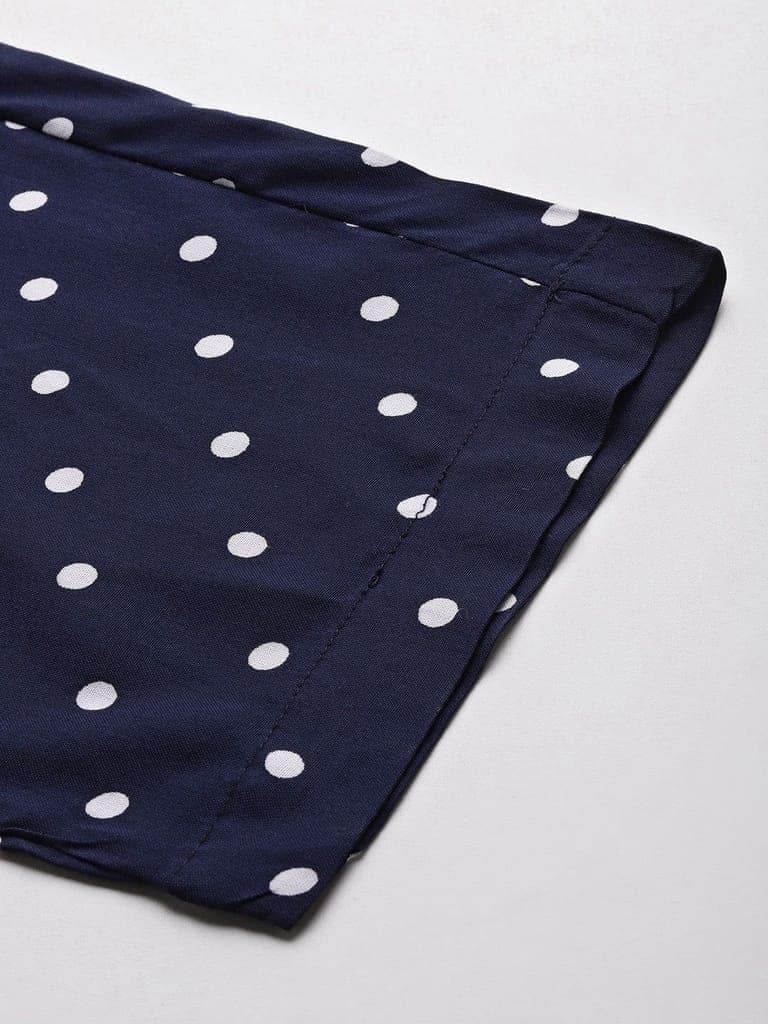 Women Polka Dots Printed Pure Cotton Lounge Pants view 7