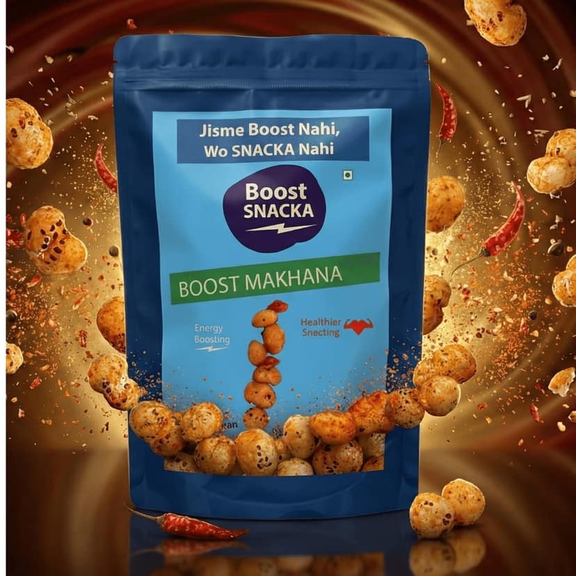 BOOST MAKHANA (Fox Nuts) + BADAM – Healthy Roasted Super Saver Combo (100g × 2, 200g × 1 Packs) view 2
