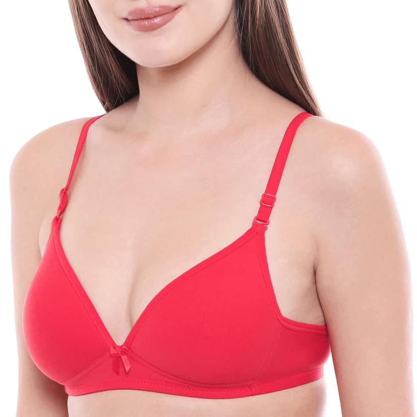 Bodycare Polycotton Padded Non wired Tshirt Bra-Pack of 3 view 5
