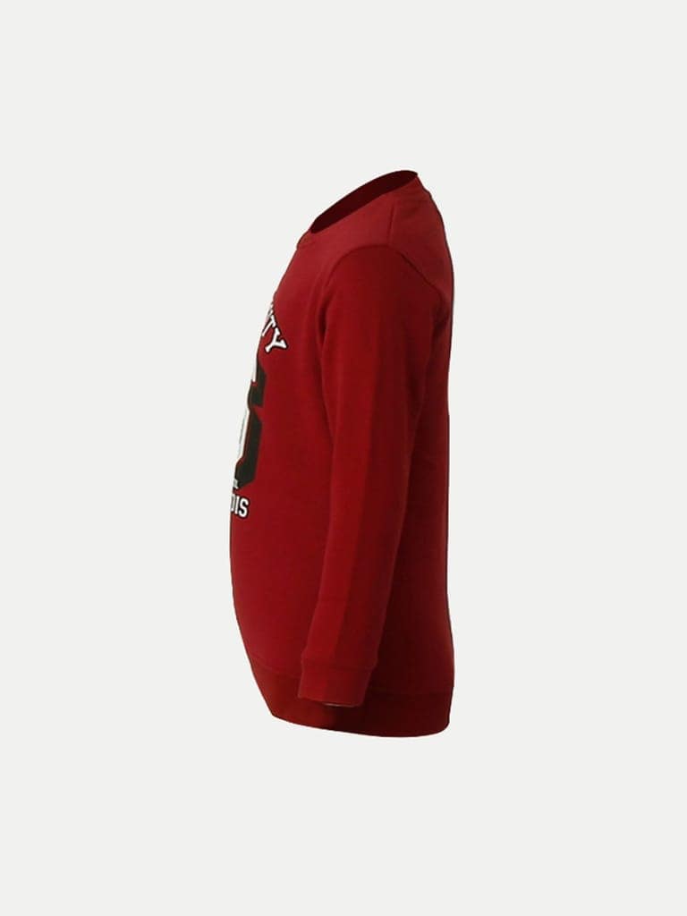 Teen Boys Red Graphic Printed Sweatshirt view 3