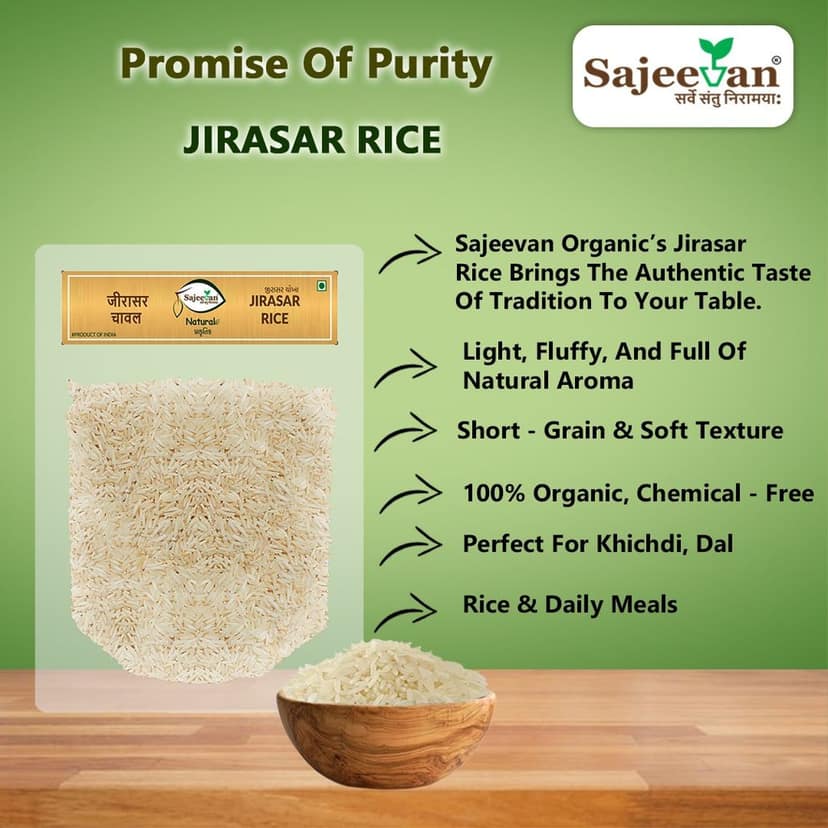 Jirasar Rice – Aromatic And Flavourful Grain For Everyday Cooking And Special Recipes - 1 Kg view 3