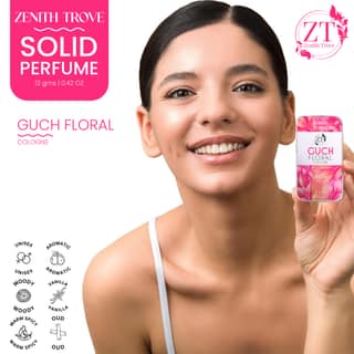 Zenith Trove Guch Floral Solid Perfume Wax for Men & Women | 12g Long Lasting Natural Fragrance | Alcohol-Free Pocket Perfume | Travel Friendly Solid Cologne | Floral Scent for Daily Use