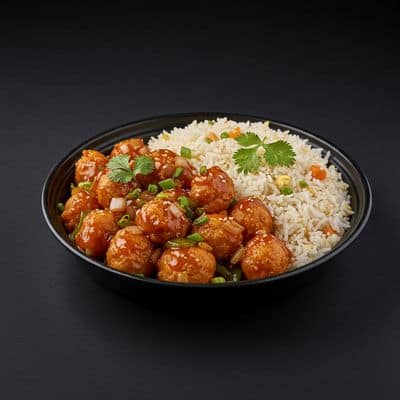 Gobi Manchurian Combo With Rice