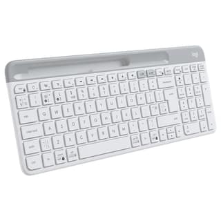 Logitech K580 Slim Multi-Device Wireless Keyboard Bluetooth/Receiver, Compact, Easy Switch, 24 Month Battery, Win/Mac, Desktop, Tablet, Smartphone, Laptop Compatible - White Logitech K580 Slim Multi-Device Wireless Keyboard Bluetooth/Receiver, Compact, E