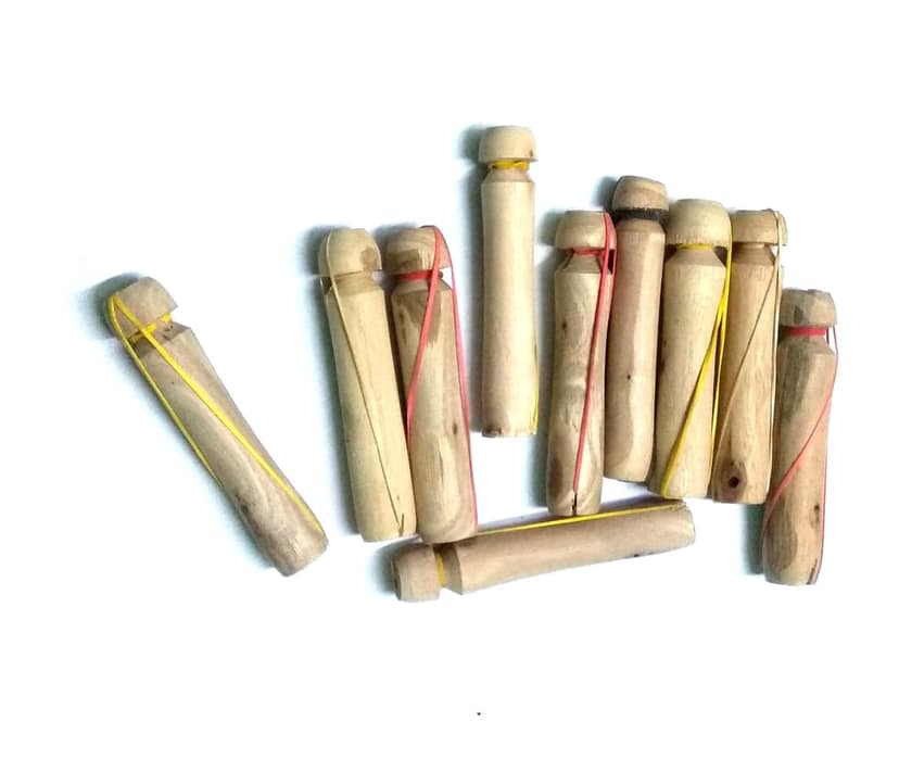 Nawani hair rollers Wooden curlers Smooth rods for crafts Antique soviet hair rollers Wood craft sticks Retro curlers, Set 10 pc view 3