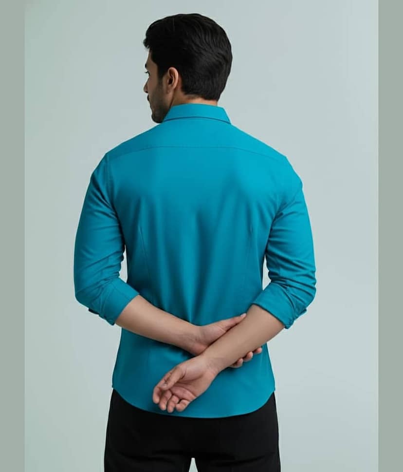 BHUVIKOO Cotton Blend Plain Shirt Style Kurta For Men ( Grey ) view 2
