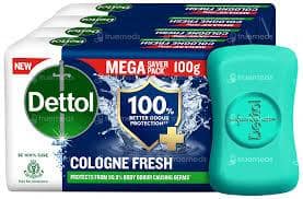 DETTOL COLOGNE FRESH SOAP 100GM X 4U