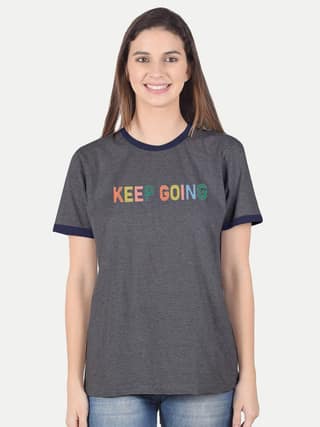 Women Blue Casual T-shirt