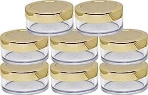 Empty Acrylic San Jar Transparent Cosmetic Container with Leakproof inner lids for Lip Balms, Lip Scrubs, Body Butters, Eyeshadow, Makeup & DIY cosmetics beauty products - PRNT