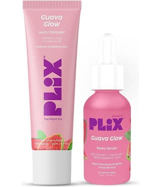 The Plant Fix Plix Guava Glow Regime with 10% Vitamin C Face Mini Serum & Juicy Mini Cleanser (2 Items in the set)