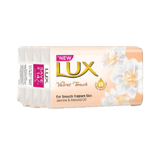 Lux Bathing Soap Velvet Touch Jasmine And Almond Oil 4 x 100g