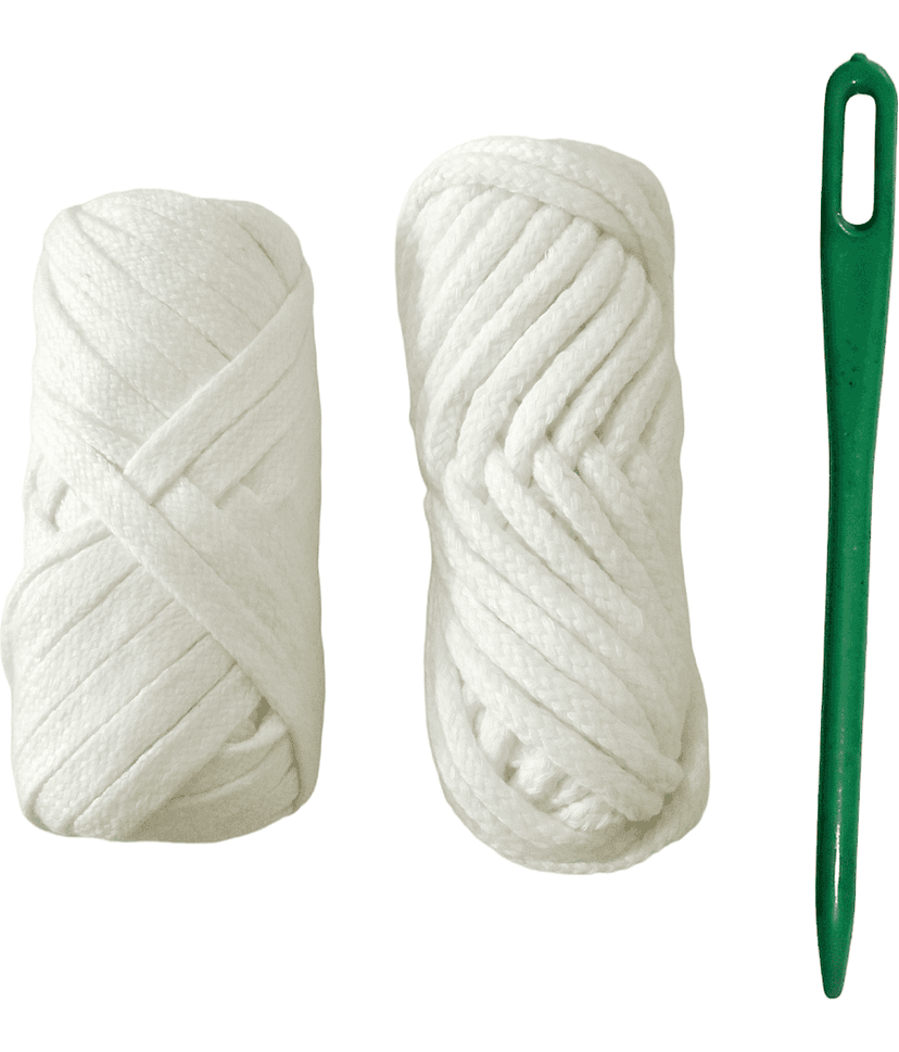 Pajama Dori Strings (Cotton) 25 Meters 100% Pure Cotton Strings for Ethnic Indian Dresses, Pajama, Lehenga, Saree,Petticoat, salwars, Patiala, chudidars (White Round)