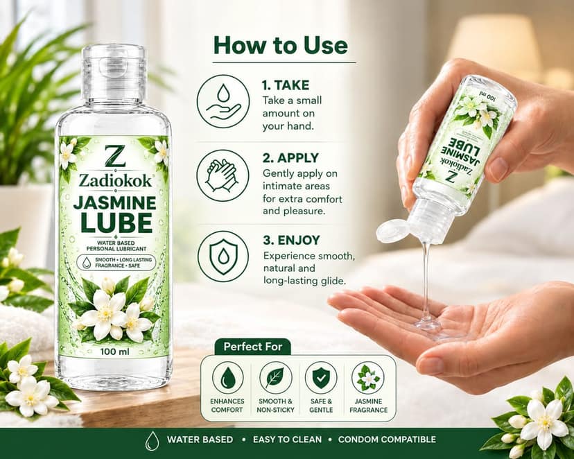 ZADIOKOK 5 Inch Extra Dotted Crystal Condom Reusable Condom with 100 ml Jasmine Lube Combo view 8
