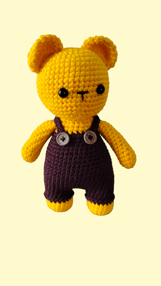 Fluffy Bear Crochet Stuffed Toy