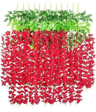 RealPBR - Red Wild Artificial Flower ( Pack of 4 )