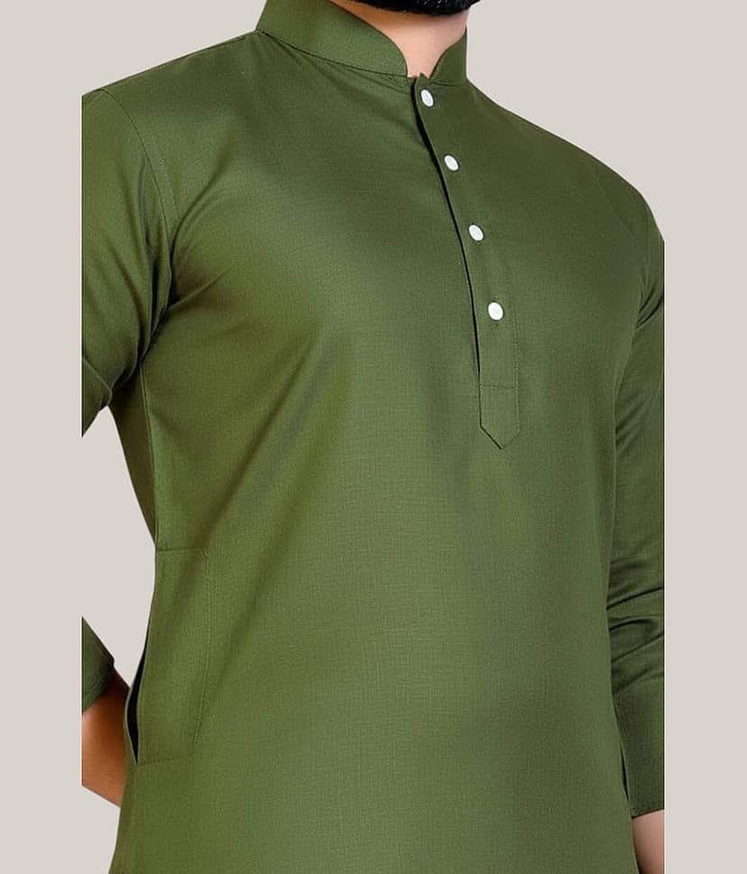 Balaji's Cotton Blend Plain Regular Kurta For Men ( Pink ) view 2