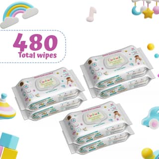 CutetotZ® Premium Organic Baby Wet Wipes | Green Seal® Certified | Pack 06 (480 Wipes)