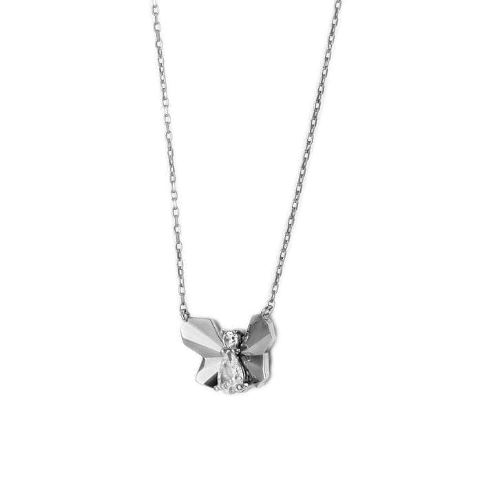 Silver Social Butterfly Pendant with Chain view 5