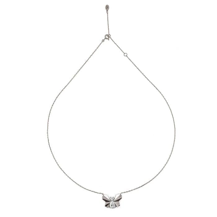 Silver Social Butterfly Pendant with Chain view 7