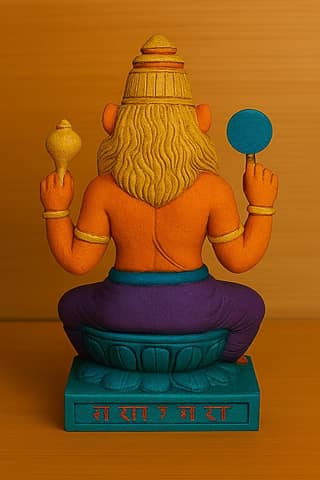 Lord Narasimha Idol Statue - Vibrant Vishnu Avatar Murti for Home & Temple Decor