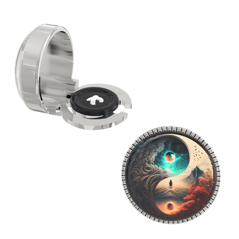 The Smart Buttons - Shirt Button Cover Cufflinks for Men - Balance Mirage Ying-Yang