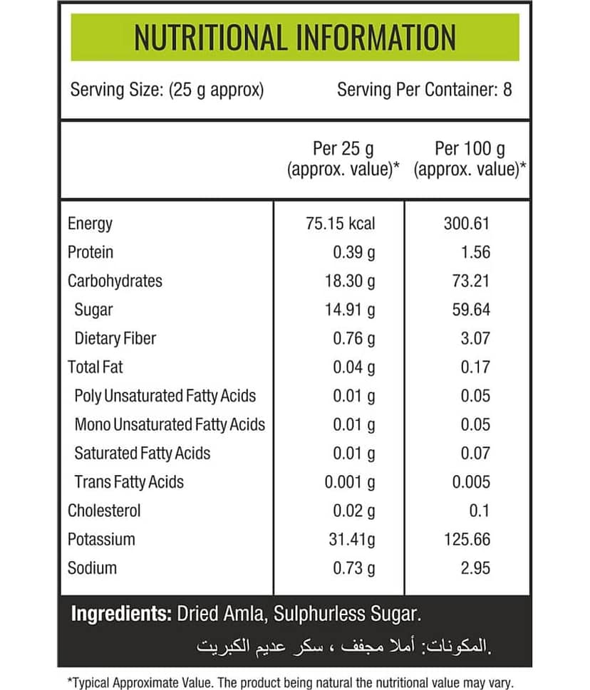 NourishVitals Amla Fruit Dried Candy, 200g x Pack of 2 - 100% Natural, No Added Preservatives, Source of Vitamin C, Traditional Recipe view 3