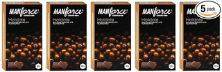 Manforce Premium Hotdots Belgian Chocolate Condoms with Bigger Dots - 10 Pieces x Pack of 5