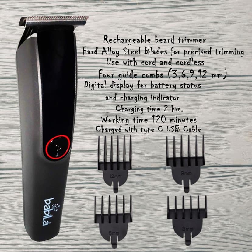 Babila DE'LUXE Beard Trimmer-BBT-E60 view 7