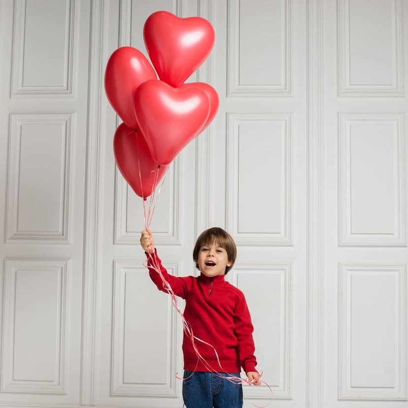 Heart Shaped Latex Balloons – Multicolor Party Pack | Play & Move view 2