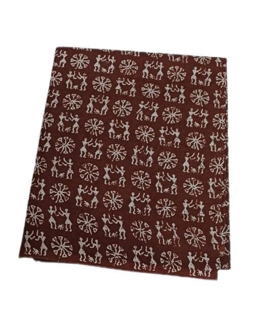 Sonchiraiya Brown Color Cotton Saree Pack of 1 view 4