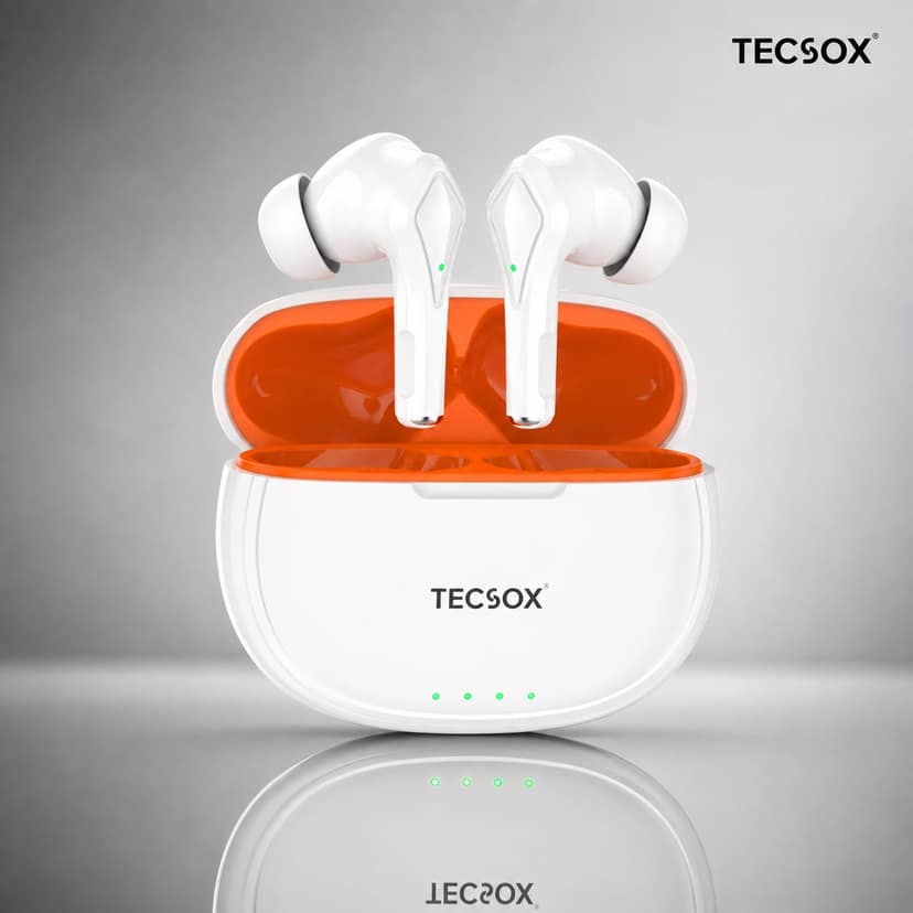 TecSox Neo231 Wireless Earbud With Deep Bass & Comfortable Fit | IPX Water Resistant TecSox Neo231 Wireless Earbud With Deep Bass & Comfortable Fit | IPX Water Resistant - White