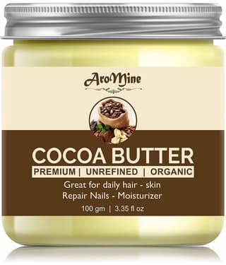 Aromine 100% Pure Organic Coca Butter |Raw | Great For Face,Skin,Body, Moisturizer 100 gm