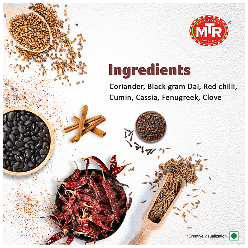 Mtr Masala, Bisibelebath Powder, 100 G Pouch view 3