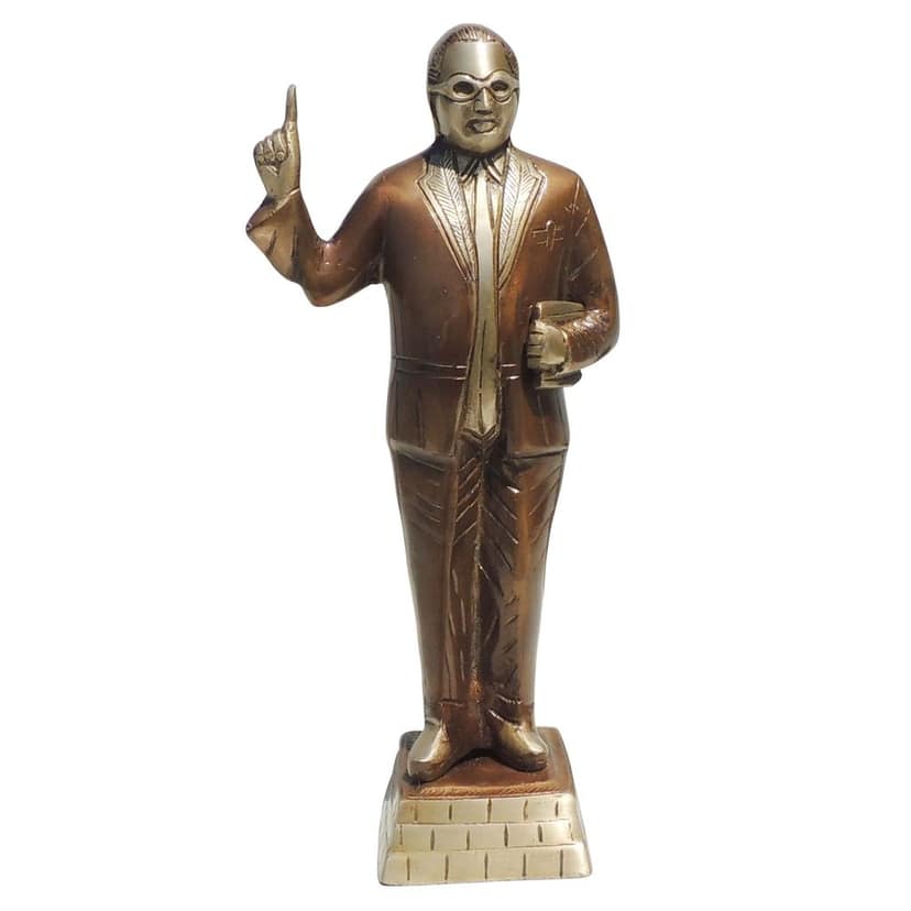 Brass Showpiece Ambedker Standing Statue - Antique Decorative Gift Piece, Height : 13 Inch (BSMAS533 N) view 2